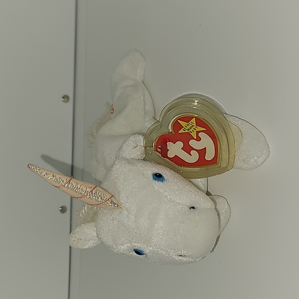 Mystic Unicorn TY Beanie Baby Yarn Mane NWT PVC Pellets